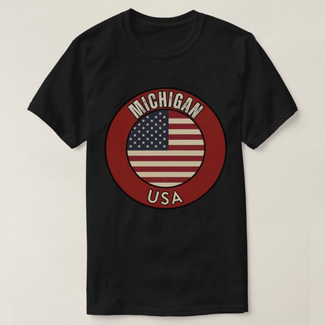 Michigan United States of America T-Shirt (Design Front)