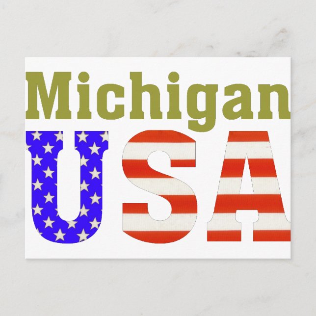 Michigan USA! Postcard (Front)