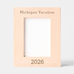 Michigan Vacation - Laser Engraved Frame