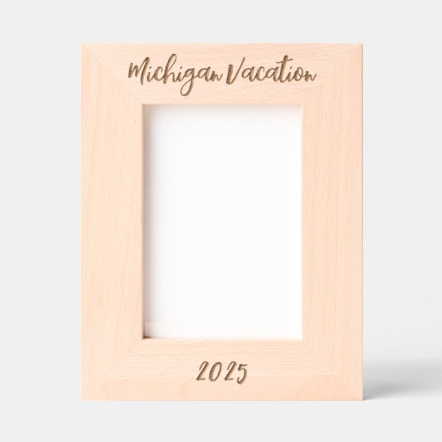 Michigan Vacation - Laser Etched Frame  (Front)