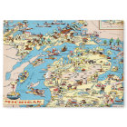 Michigan Vintage Funny Map