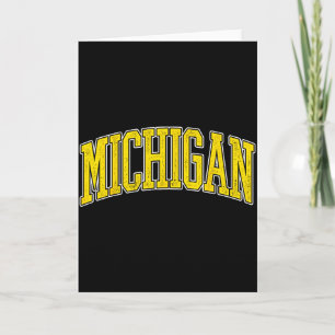 Michigan Vintage Varsity Sports Design Men Women  Card
