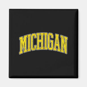 Michigan Vintage Varsity Sports Design Men Women Magnet
