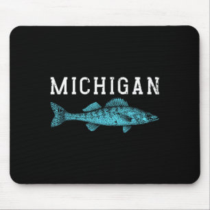 Michigan Walleye Fishing Fisherman Angler Midwest Mouse Pad