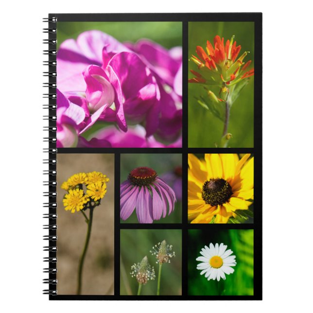Michigan Wildflowers Montage Notebook (Front)