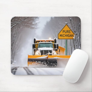 Michigan Winter Snowplow  Mouse Pad