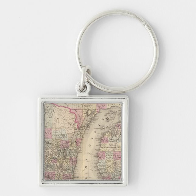 Michigan, Wisconsin Key Ring (Front)