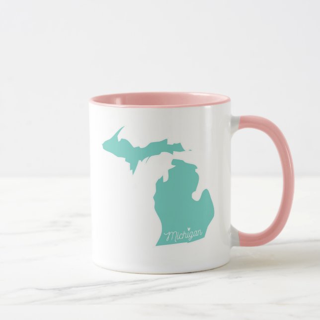 Michigan with heart mug (Right)