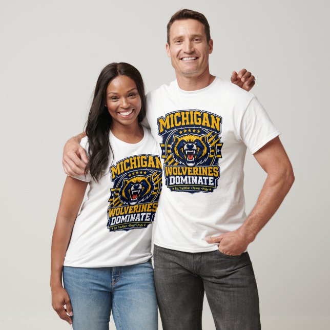 Michigan Wolverines Dominate T-Shirt – College Foo (Unisex)
