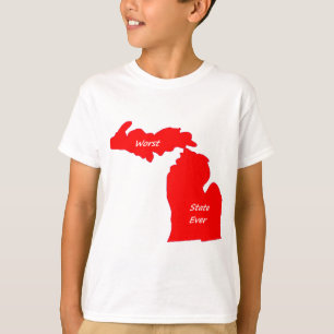 Michigan worst state ever red solid T-Shirt