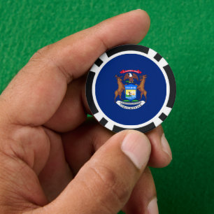 Michigander Flag, Flag of Michigan Poker Chips
