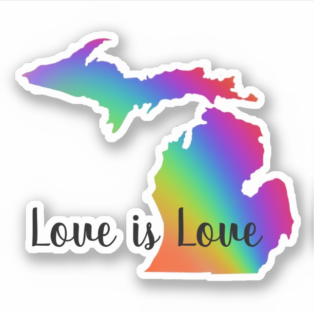 Michigander | love is love| rainbow pride  (Front)