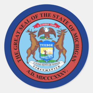 Michigander Seal, Seal of Michigan Sticker