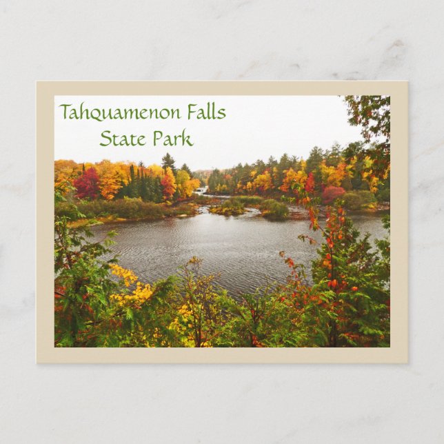 MICHIGAN'S AUTUMN PALETTE/COLORS REFLECTED IN RIVE POSTCARD (Front)