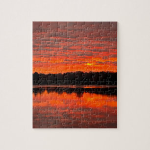 Michigan's Lyon Lake Sunrise Jigsaw Puzzle