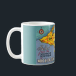 Michigan's Northern Peninsula Map  Coffee Mug<br><div class="desc">Great vintage postcard of Michigan's Northern Peninsula wonderfully colourful!</div>