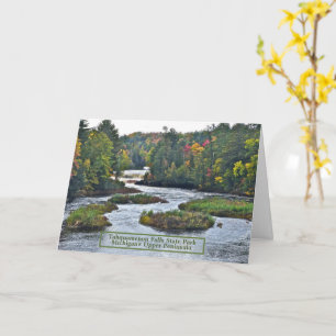 MICHIGAN'S TAHQUAMENON FALLS STATE PARK IN AUTUMN CARD