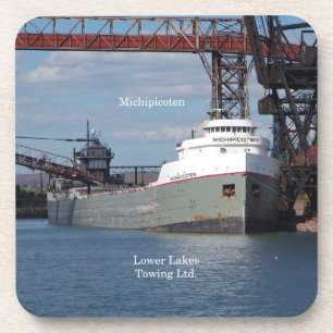 Michipicoten set of 6 hard plastic coasters