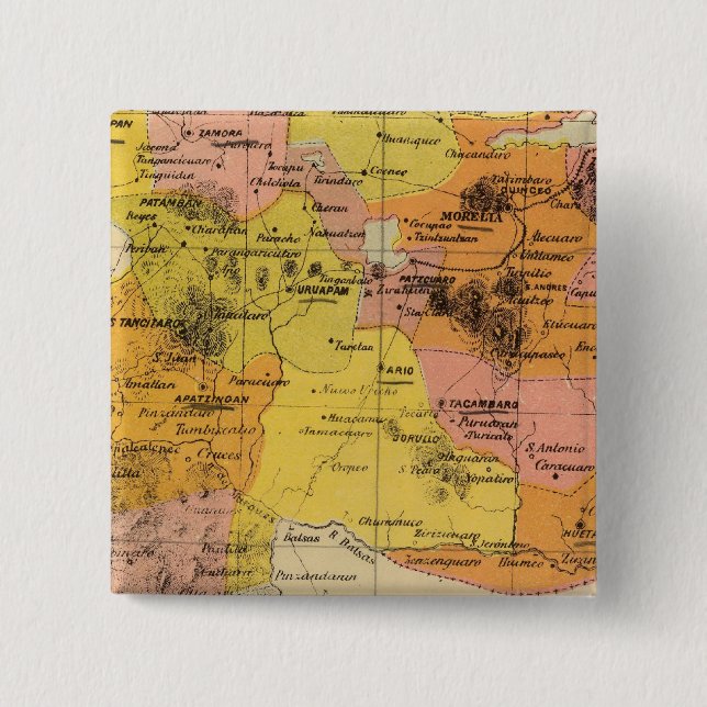 Michoacan, Mexico 15 Cm Square Badge (Front)