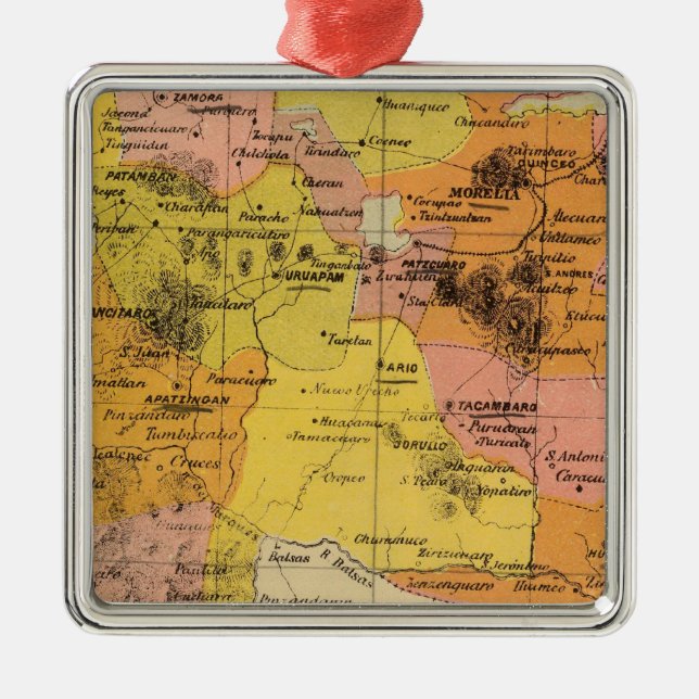 Michoacan, Mexico Metal Tree Decoration (Front)