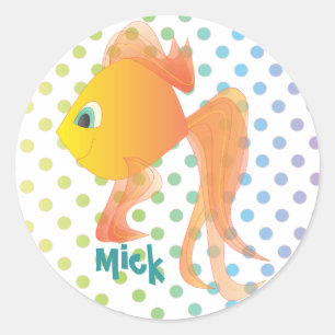 Mick the Goldfish Classic Round Sticker