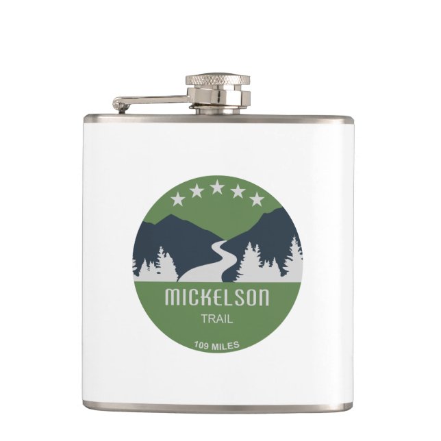 Mickelson Trail Hip Flask (Front)
