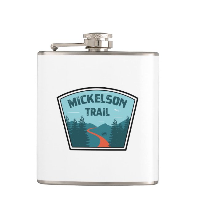 Mickelson Trail Hip Flask (Front)