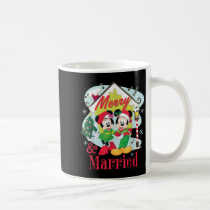 Mickey & Minnie Merry & Married Christmas Coffee Mug