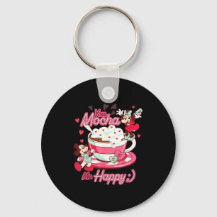 Mickey & Minnie Valentine's Day You Mocha Me H Key Ring