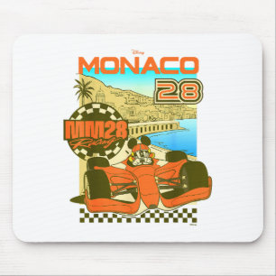 Mickey and friends monaco 28 racing poster mouse pad