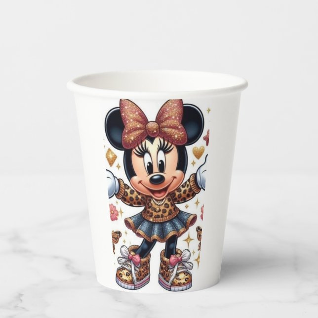 Mickey and Friends Splatter Art Colorful Paper Cup (Front)