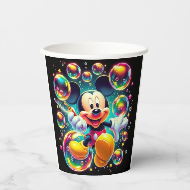 Mickey and Minnie Festive Celebration Colourful Pa Paper Cups (Front)