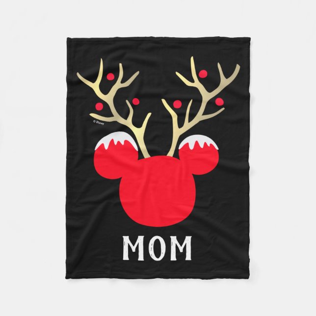 Mickey Family Christmas Mom  Fleece Blanket (Front)