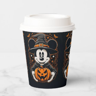 mickey halloween paper cup -pumpkin design