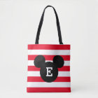 Mickey Head Silhouette Striped Pattern | Monogram