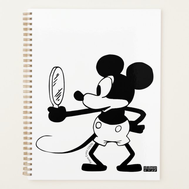 Mickey - Looking in the Mirror (Plane Crazy, 1929) Planner (Front)