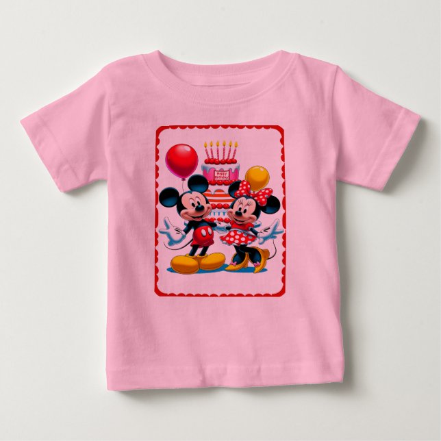 Mickey & Minnie Birthday Bash Celebration Tee (Front)