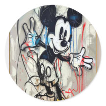 Mickey Mouse Graffiti Art Street Style Paint