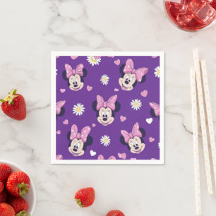 Mickey Mouse Polka Dot  purple Baby Shower Napkin