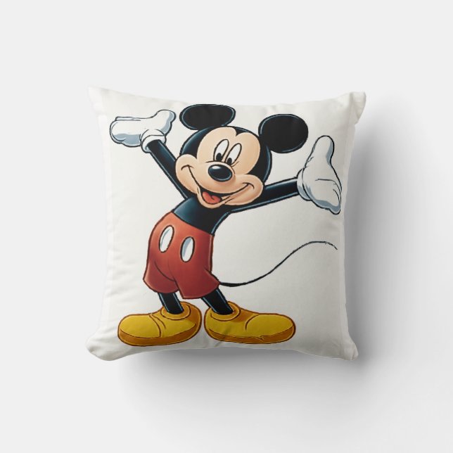 Mickey Mouse Pumpkin Character – Halloween Cartoon Cushion (Front)