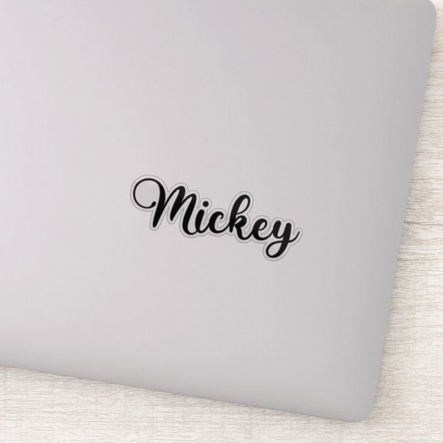 Mickey Name - Handwritten Calligraphy (Detail)