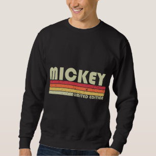 MICKEY Name Personalized Retro Vintage 80s 90s Bir Sweatshirt