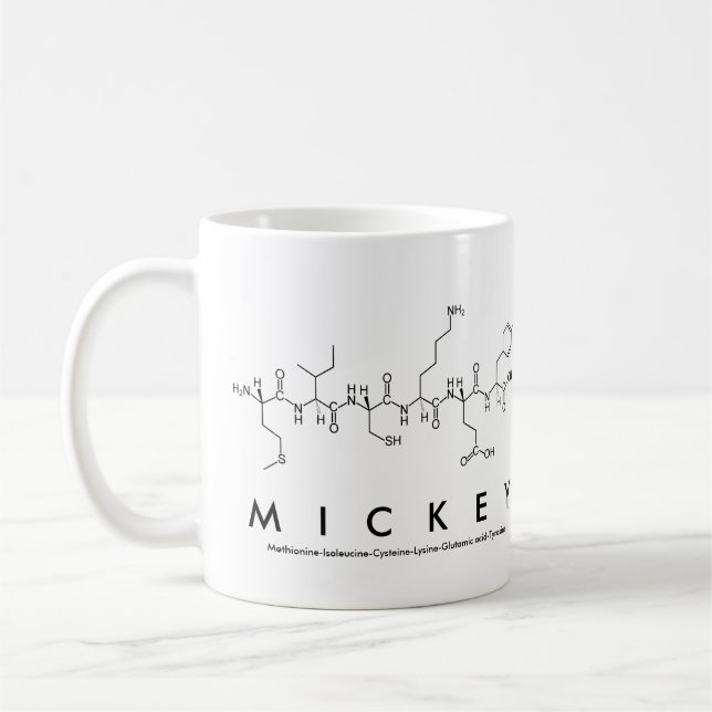 Mickey peptide name mug (Left)
