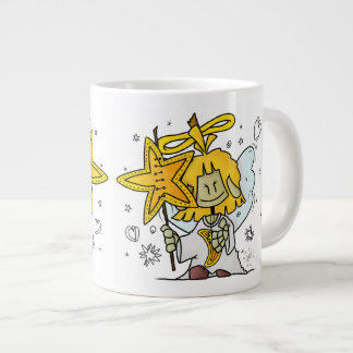 Micol - der fröhliche Sternenengel Lendenkissen Large Coffee Mug