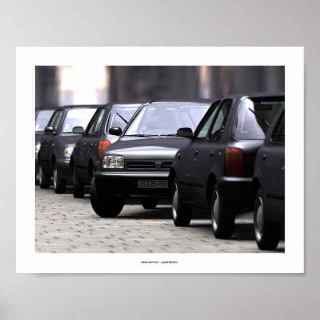 MICRA CAR STUDY 4 Computer Art Poster (Front)