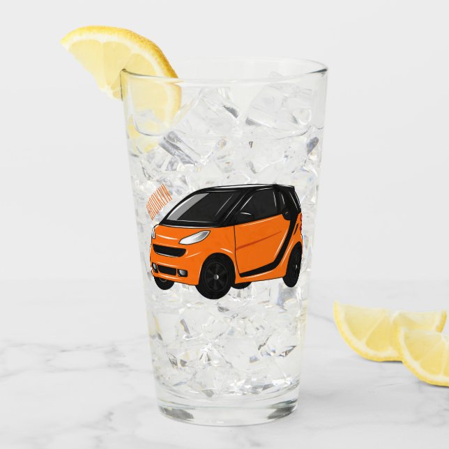Micro car cartoon illustration glass (Front Ice)
