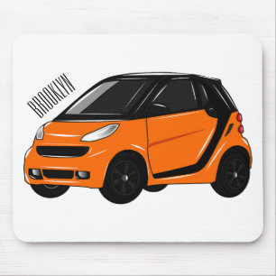 Micro car cartoon illustration mouse pad