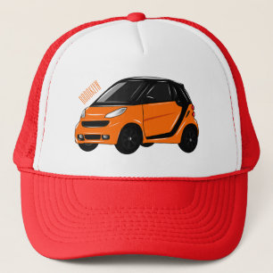 Micro car cartoon illustration trucker hat