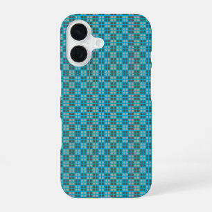 Micro Chequered Blue iPhone Protector 16 Case
