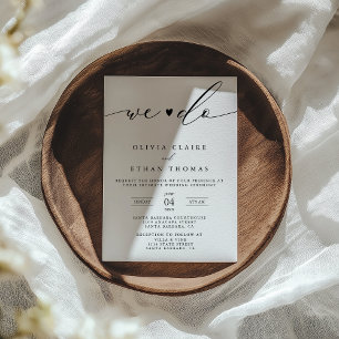 Micro Intimate We Do Courthouse Wedding Invitation